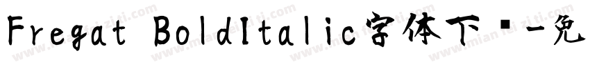 Fregat BoldItalic字体下载字体转换